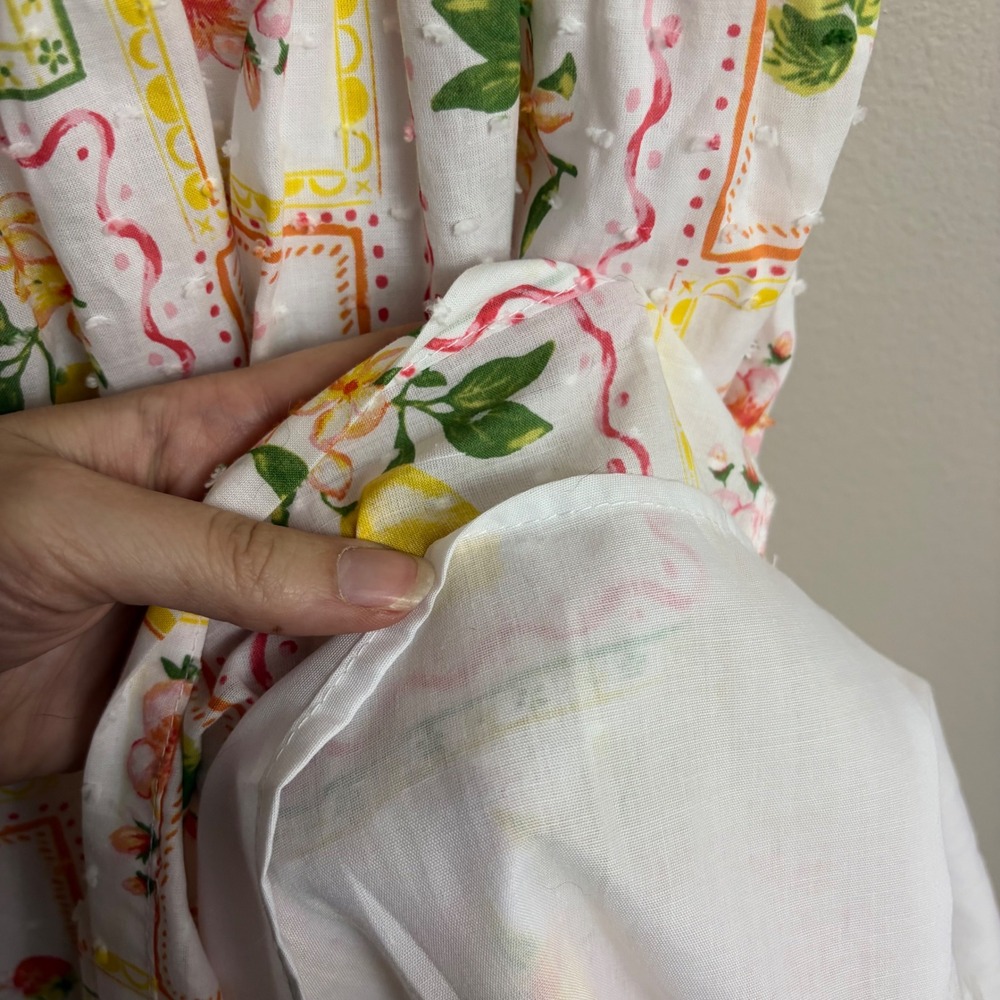 Rachel Zoe Fruit Print Tiered Midi Dress Size 4 Cottagecore Summer Sun Dress - Picture 7 of 11